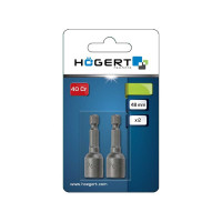 Насадка торцевая с магнитом (2 шт; 10 мм; 1/4"; CrV) HOEGERT TECHNIK HT1S458