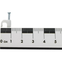 Кабельная клипса TWT круглая, диаметр 5 мм, 100 шт., белая CLR-05