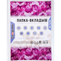 Вертикальный файл-вкладыш Calligrata А5, 80 мкм, глянцевый, плотный, 50 шт 6534854