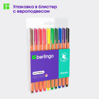 Набор капиллярных ручек BERLINGO Rapido 10 цветов, 0,4 мм, трехгранные CK_40010