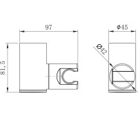 Настенное поворотное крепление для лейки Lemark LM8081C