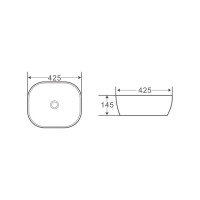 Керамическая накладная раковина BelBagno BB1301