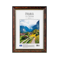 Пластиковая рамка OfficeSpace №7, 21х30 см, темный орех РП_6296