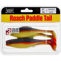 Съедобные искусственные виброхвосты LUCKY JOHN LJ Pro Series ROACH PADDLE TAIL 5.0in, цвет G05, 4шт. 140181-G05