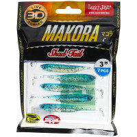 Виброхвосты LUCKY JOHN LJ 3D Series MAKORA SHAD TAIL 3.0in, цвет 002, 7шт. 140406-002