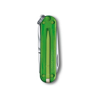 Нож-брелок Victorinox Classic SD Colors Green Tea 58 мм, 7 функций, полупрозрачный зелёный 0.6223.T41G