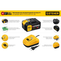 Дрель-шуруповерт STEHER 20В, без АКБ CD-200