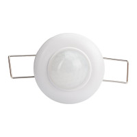 Датчик движения TDM ELECTRIC ДДТ-02 40мм, 800Вт, 10-900с, 6м, 3+лк, 120 сбоку+360 сверху градусов, IP20 SQ0324-0026