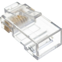 Коннектор TWT RJ45 UTP 8P8C, универсальный, со вставкой, cat.6, 100 шт. PL45-8P8C-6V