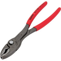 Захватные клещи Knipex TwinGrip, 4 - 22 мм, чернённые, длина 200 мм, обливные рукоятки, KN-8201200