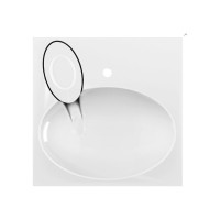 Раковина над стиральной машиной Paola Liguria-500 с кронштейнами 4660105230700