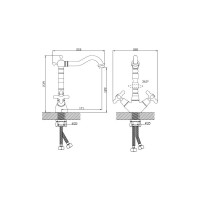 Смеситель для кухни Diadonna с высоким изливом D80-744314