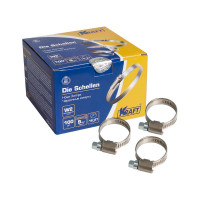 Хомут KRAFT 16-27 мм, нержавеющая сталь, уп. 100 шт. KT 880403