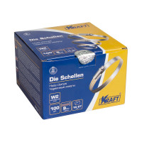 Хомут KRAFT 16-27 мм, нержавеющая сталь, уп. 100 шт. KT 880403
