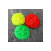 Пластиковая губка Доляна Бублик набор 3 шт, цвет МИКС 650659