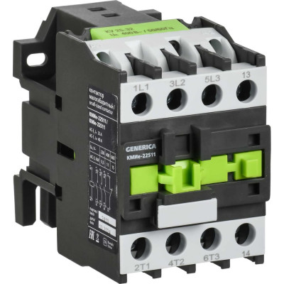 Контактор GENERICA КМИе-22511 25А 230В/АС3 1NC KKME21-025-230-01