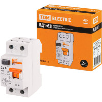 Устройство защитного отключения TDM ELECTRIC ВД1-63 2Р 25А 10мА SQ0203-0006