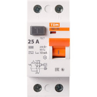 Устройство защитного отключения TDM ELECTRIC ВД1-63 2Р 25А 10мА SQ0203-0006