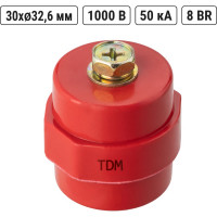 Силовой изолятор с болтом TDM ELECTRIC SM30, Н30хD27хМ6мм SQ0807-0008