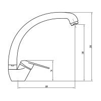 Смеситель для кухни СоюзКран, поворотный излив 25 см, керамический картридж 35 мм, хром, цинк SK01-C103 567-061