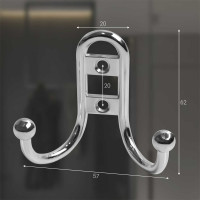 Крючок MF R15, 2-х рожковый, хром 10810v