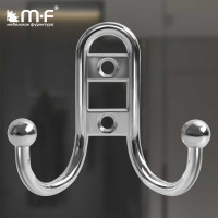 Крючок MF R15, 2-х рожковый, хром 10810v