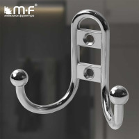 Крючок MF R15, 2-х рожковый, хром 10810v