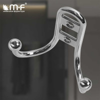 Крючок MF R15, 2-х рожковый, хром 10810v