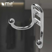 Крючок MF R15, 2-х рожковый, хром 10810v