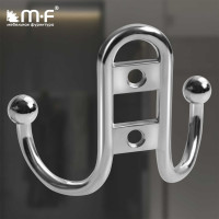 Крючок MF R15, 2-х рожковый, хром 10810v