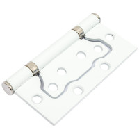 Накладная петля без врезки Аллюр 2BB WW (100х75 мм; 2.5 мм; белая; 2 шт; коробка) 13699