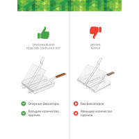 Универсальная глубокая решетка-гриль Hot Pot 61338