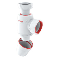 Сифон WIRQUINNEO с выпуском 1 1/4х40 мм и гофротрубой, L 800 мм., 40х40/50 мм 30987065