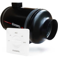 Вентилятор канальный Dospel с регулятором скорости Turbo Silent 150 007-4315