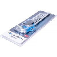 Набор шестигранных Г-образных удлиненных ключей HOEGERT TECHNIK CrV, 9 шт. HT1W808