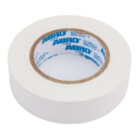 Изолента ABRO ПВХ, белая, устойчива к растяжению, 18 мм х 18,2 м ET-912-18-20-WHT-RW