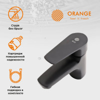 Набор смесителей с душевым гарнитуром ORANGE Луп, черный M26-311b БП-00002866