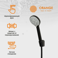 Набор смесителей с душевым гарнитуром ORANGE Луп, черный M26-311b БП-00002866