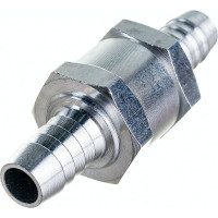 Штуцер соединительный 10х10 мм с обратным клапаном латунь никелированная SANTRADE 0495