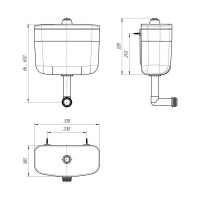 Пластиковый бачок ИНКОЭР Тип БС (среднерасположенный) В00В0008395