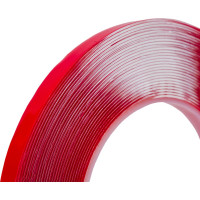 Акриловая двусторонняя клейкая лента Holex 9 мм х 10 м, 1 мм, прозрачная, блистер HAS-93915