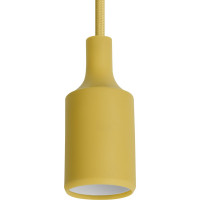 Патрон REV E27 пластиковый с подвесом 1 м, желтый 24643 5