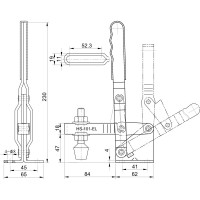 Зажим с вертикальной рукоятью HS CLAMP HS-101-EL