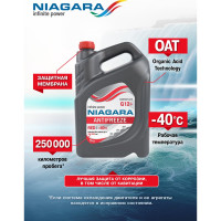 Охлаждающая жидкость NIAGARA Антифриз G12+, карбоксилатный, красный, 5 кг 001001001011