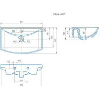 Умывальник Kirovit Стиль 650 4640021062296 Вн Крв30