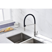 Смеситель для кухни Paulmark HALT, брашированная сталь,  Ha214021-BS