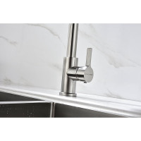 Смеситель для кухни Paulmark HALT, брашированная сталь,  Ha214021-BS