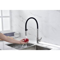 Смеситель для кухни Paulmark HALT, брашированная сталь,  Ha214021-BS