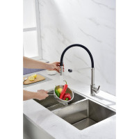 Смеситель для кухни Paulmark HALT, брашированная сталь,  Ha214021-BS