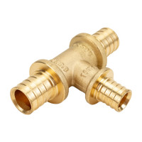 Переходной тройник One Plus 20х16х20 аксиальный rx надвижной, для сшитого полиэтилена Pex 3204023046